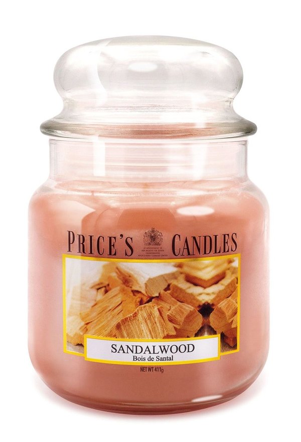 Price's Candles Duftkerze im Glas SANDELHOLZ 411g